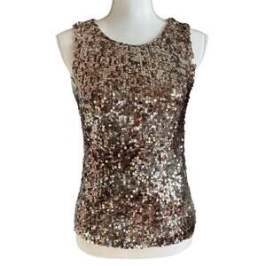 Forever 21 Gold Sequin Tank